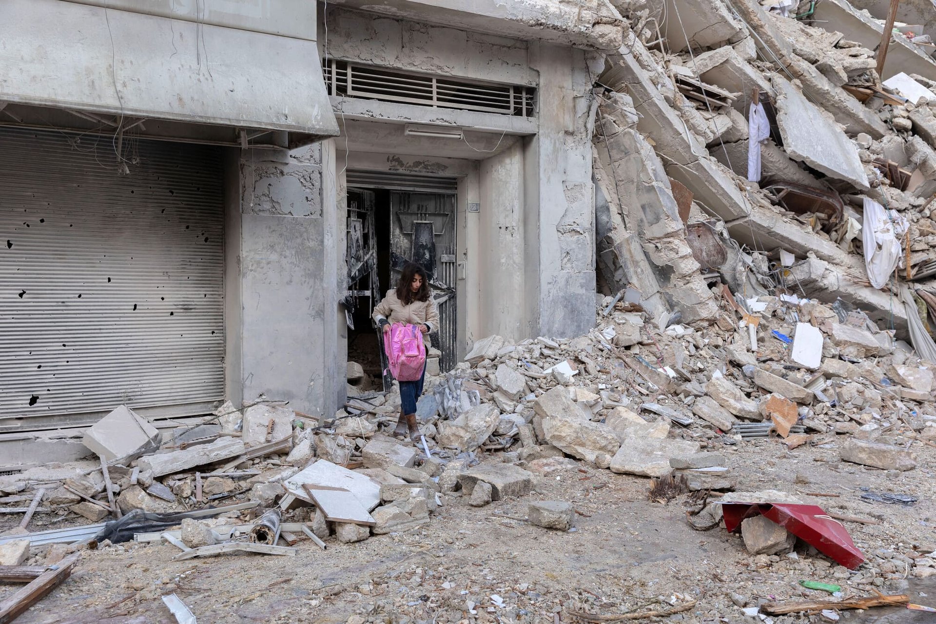 Girls in Syria after the earthquake