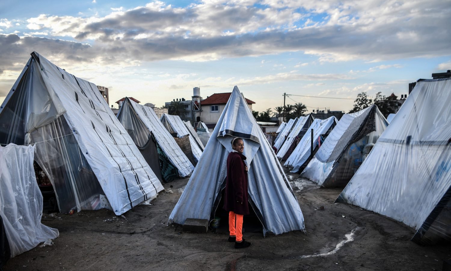 Girl in a refugees camp