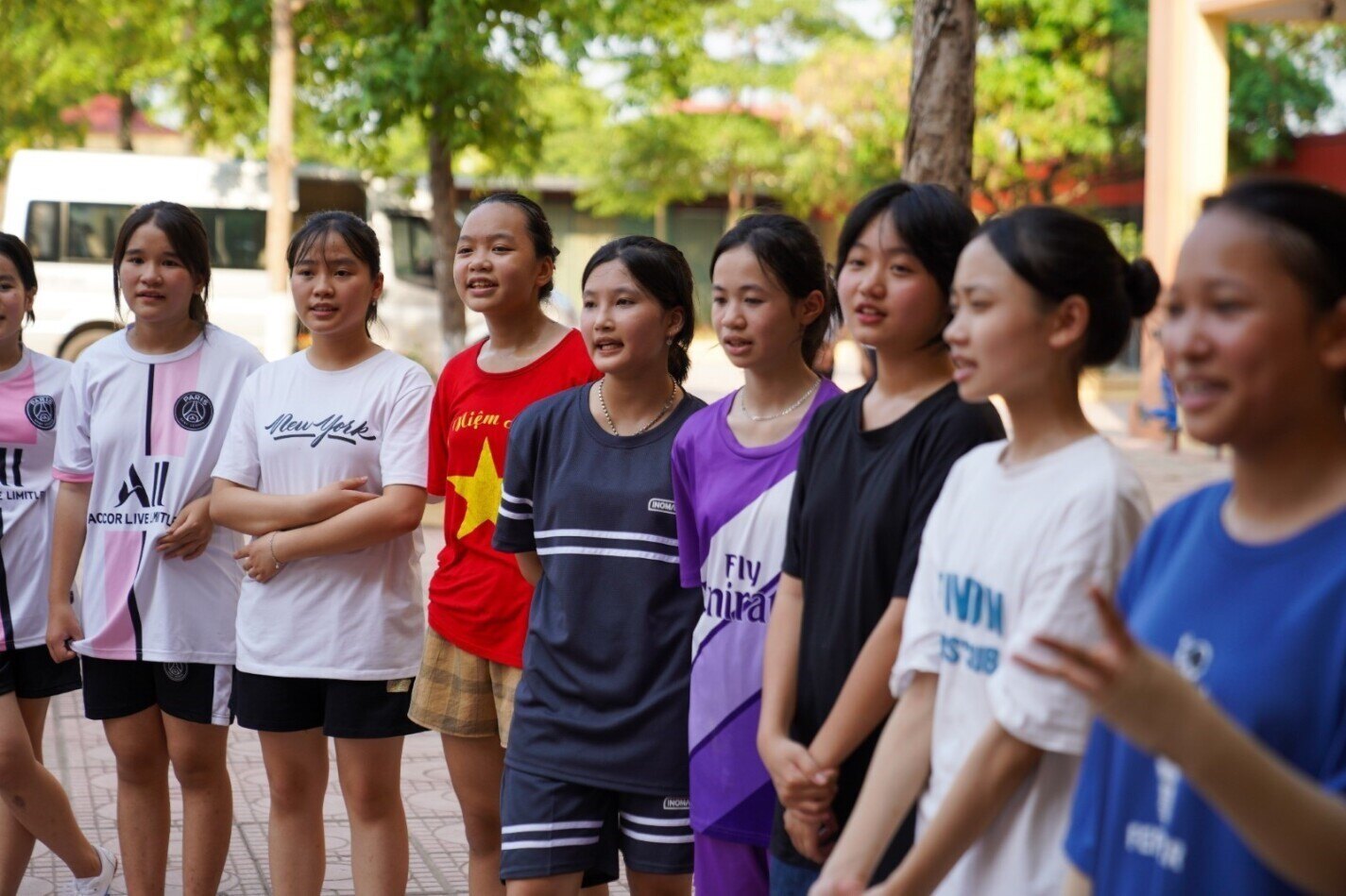 Girls in line