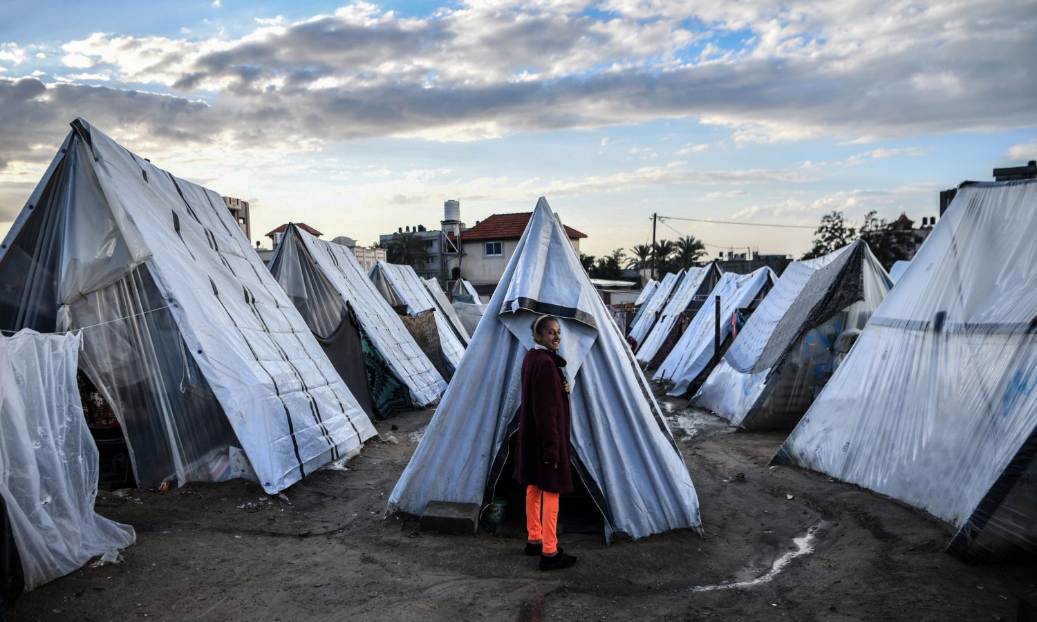 Girl in a camp in Gaza