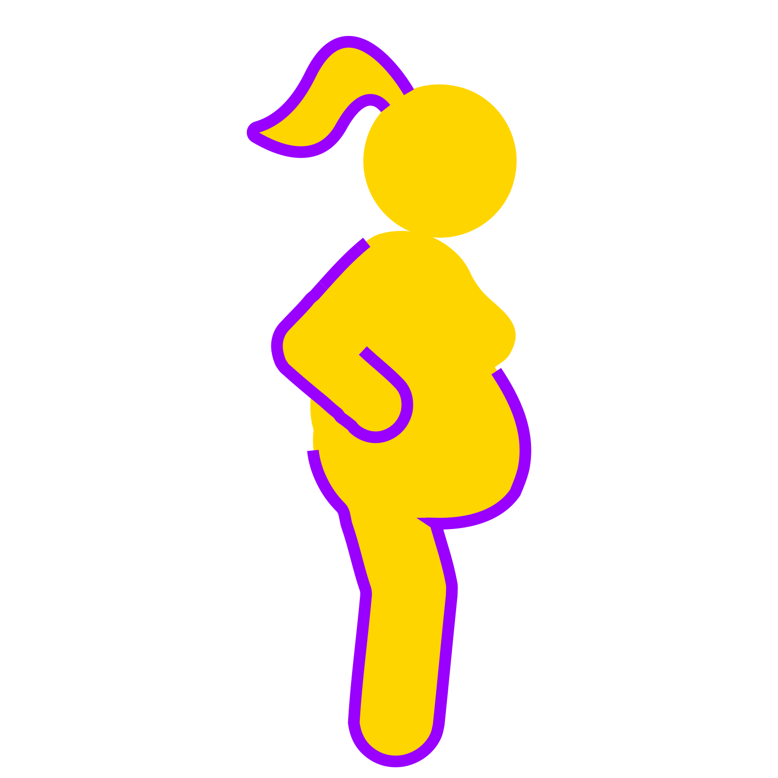 Haar_lichaam_yellow_purple